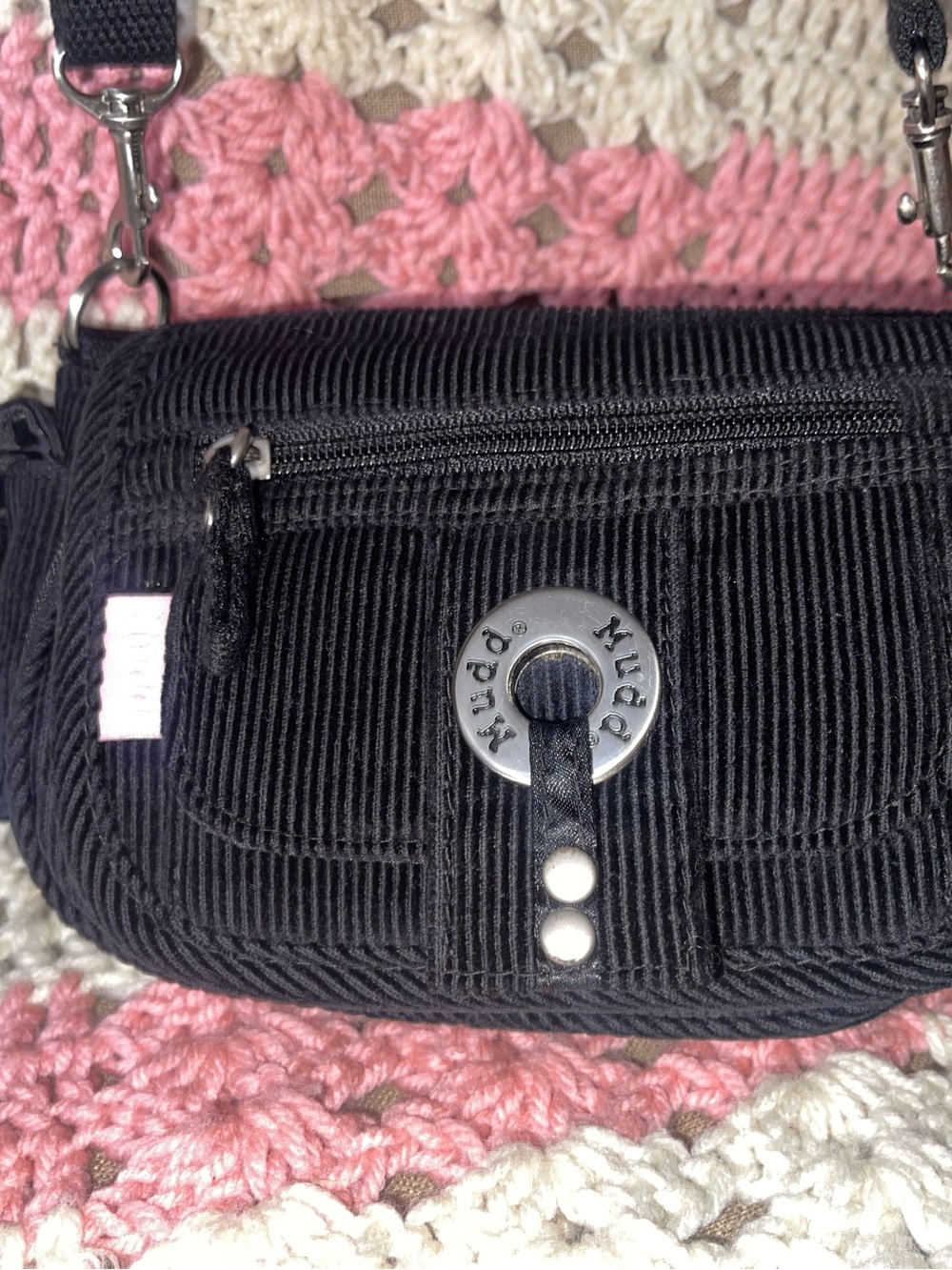 MUDD Y2K Black Corduroy Crossbody Bag